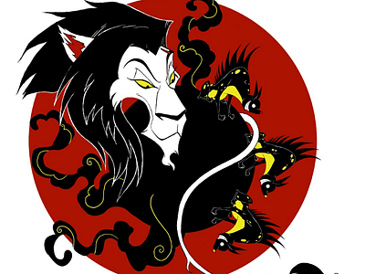 Scar Art Nouveau art nouveau disney illustration lion king scar villains