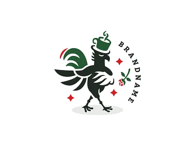 rooster dancing animal logo branding branding identity flat design logos modern logo restaurant logo rooster logo visual identity