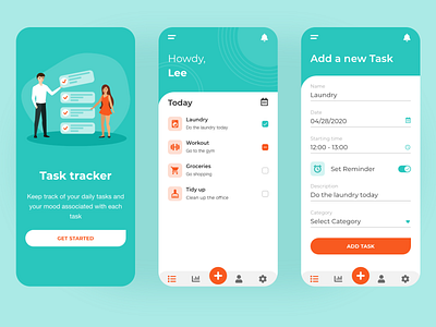 Todo app app illustration mobile task tracker tasks todo todo app todo list ui ux vector vector art