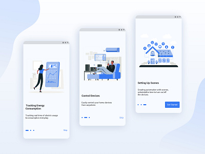 Smart home app onboarding android app design onboarding ui