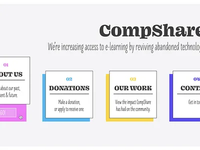 CompShare - UI Design colors minimalist non profit playful ui design ux design