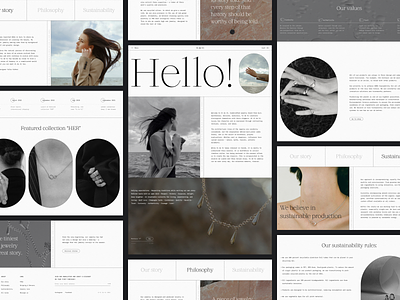 Vi de Vi - jewellery store aesthetic beauty clean collection concept design gold jewellery minimal minimalistic product shop silver store ui user experience user interface ux webdesign website
