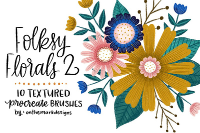 Folksy Textured Procreate Brushes 2 art brush brush pack brushes design floral graphic graphic design graphics paint painting photoshop procreate procreate brush procreate brushes texture textured textures vector watercolor