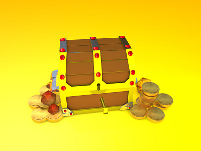 treasure chest 3d art conceptart design illustration web ілюстрація