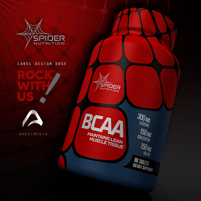 spider label design 3dimages arquimediastudios design grafic inspiring label mockups packaging sports supplements