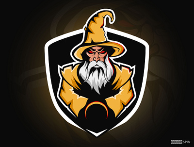 Wizard Mascot Logo app branding design esport esportlogo game gaminglogo icon illustration logo mascot logo vector