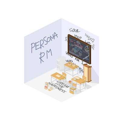 Isometric Illustration no.2 (Persona - RM) affinity designer bts illustration isometric isometric design isometric illustration stage vector