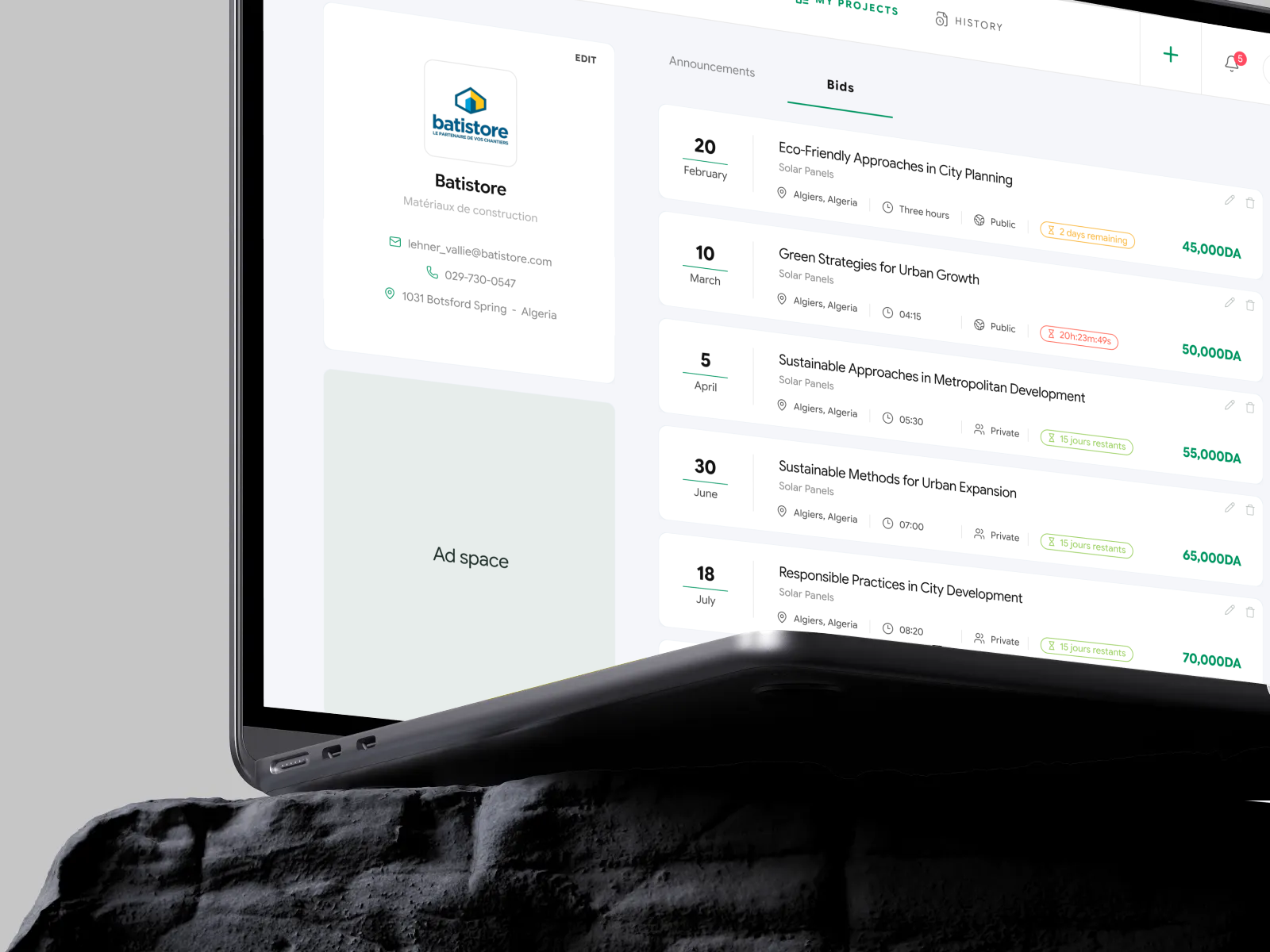 Mounakassa – Online Public Tender Platform b2b businesstool dashboarddesign governmentdesign minimalui productdesign publictenders saas serviceproviders uiux uxdesign webplatform