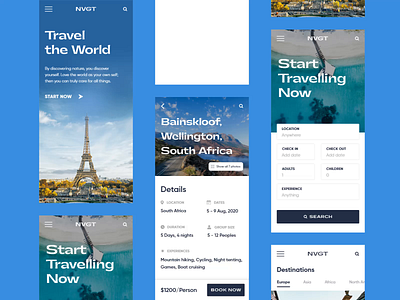 Travel App Exploration animation app design ios mobile ui motion design ui ui design ux design uxdesign web design