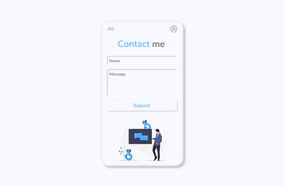 contact form design minimal mobile ui ux web