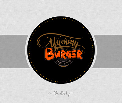 Yummy Burger Logo branding design logo logo design typography typography logo