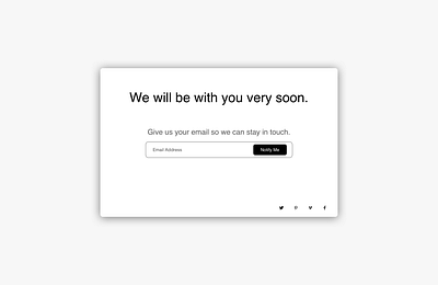 Daily UI Challenge #48 Coming Soon app coming soon comingsoon dailyui dailyui048 design minimal minimalist typography ui ux