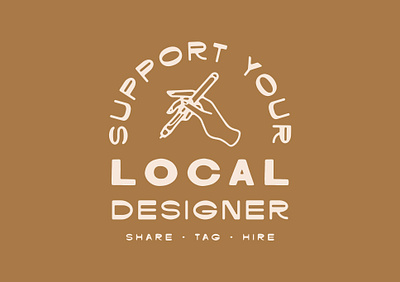 Support Your Local Designer artists design designers drawing illustration local support vector