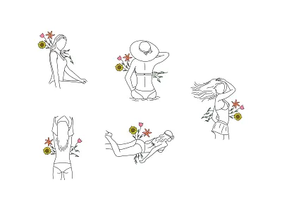 Summer 2020 flower illustration flowers illustration life lineart lines oneline summer summerillustration summertime sunshine