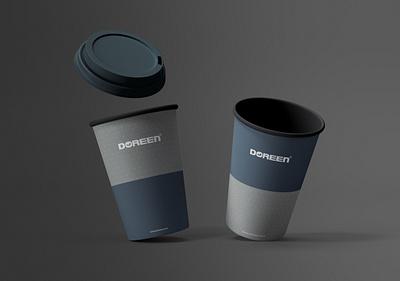 DOREEN | Re-Branding | Two Cups Mockup branding design identity illustration illustrator logo mockup photoshop