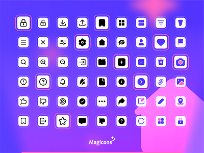 Magicons - User Interface icon set design graphic design icon icon design iconography illustration ui vector