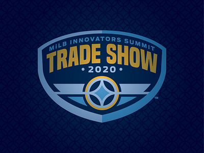 Virtual Trade Show badge baseball branding design innovators logo milb sports summit