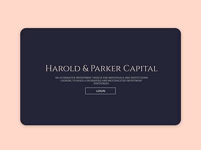 Harold and Parker Capital (Family Office/Private Equity) bank banking design finance finance app ui ux web website