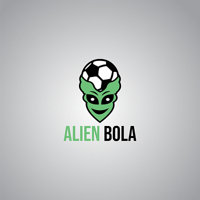 logo alien bola design illustration illustrator logo minimal vector web