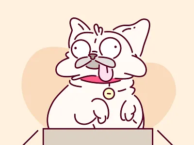 Derpy French Bull Dog art design dog flat funny illustration illustrations illustrator ui vector