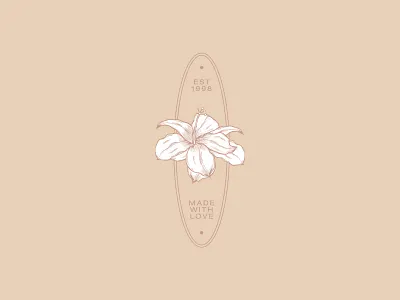 Sub Mark for Customisable Pre-Made Brand, Cherise brand brand design brand identity branding customisable customisable logo floral floral sub mark flower logo logo design pre made premade sub mark