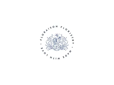 Sub Mark for Customisable Pre-Made Brand, Floraison brand identity branding customisable brand customisable logo florist branding florist logo florist sub mark hand illustrated illustrated illustration logo pre made pre made brand pre made logo premade procreate sub mark sub mark design sub marks visual identity