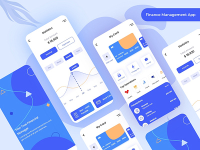 Finance Management App app bank app finance app graphics design illustraion mobile app design money transfer photoshop design sketch app ui design ux design xd design
