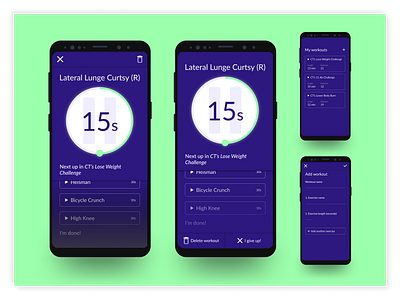 Daily UI #062: workout of the day countdown daily ui daily ui challenge dailyui062 fitness app timer ui design workout app