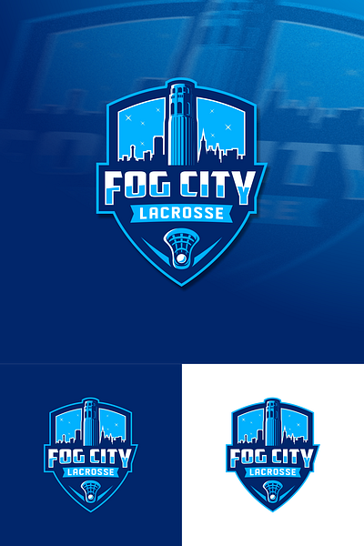 Fog City blue city fog lacrosse sports tower