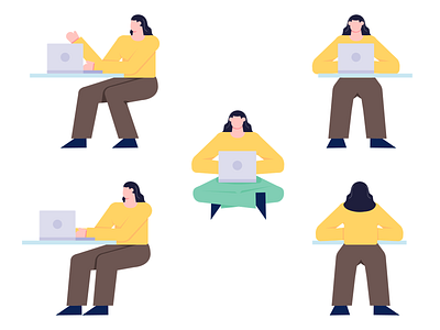 Mix & Match your illustrations character coding design discussion freebie icon illustration professional site ui vector wfh working