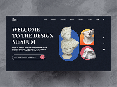 Design Museum 🧑🏻‍🎨 branding design graphic design landing museum typography ui vector website