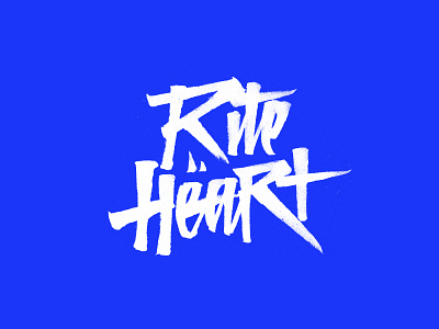 RITE HEART calligraphy handmade lettering lettering logo logo music type typography