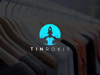 Tinrokit brand brandidentity clothing creativelogo design designagency fiverr fiverr.com freelancer gradient gradient logo illustration logoexcellent minimal rocket typography upwork