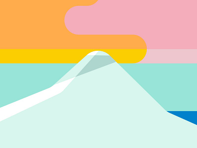 Under an Arctic Sky adobe illustrator advertising color illustration landscapes mountain scenes travel illustration