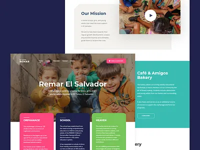 El Tunco Remar clean design corporate design design landing landing page orphanage ui ux web website