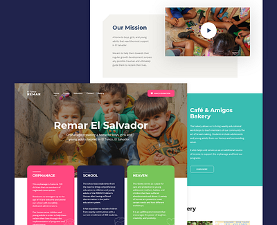 El Tunco Remar clean design corporate design design landing landing page orphanage ui ux web website
