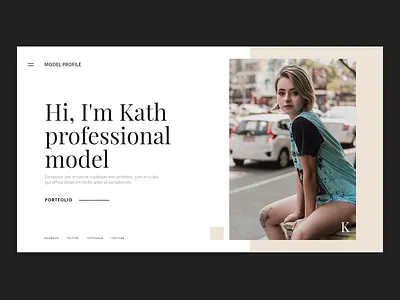 Professional Model clean design concept design landing landing page model portfolio site ui ux website