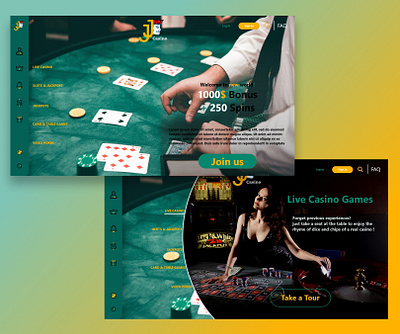 Casino website branding casino casino design casino online design illustration logo ui ux web website