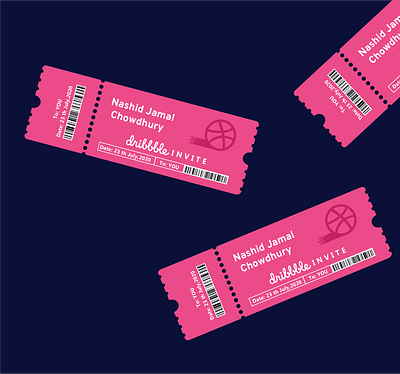 All dribblers are welcome here! blue cards creative design favorite graphics ideas illustrator invite invites personal work pink product simple ticket welcome
