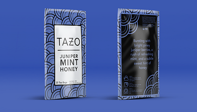 Tazo - Juniper Mint Honey (Version 1) branding design illustration package design tea typography