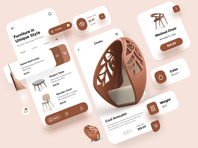 Furniture Mobile APP UX/UI Design app interface minimal mobile mobile app mobile apps mobile ui mobileapp mobileappdesign ui ui design uiux ux ux ui design