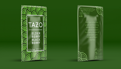 Tazo - Elderberry Blackberry Tea (Version 2) branding design illustration package design tea typography