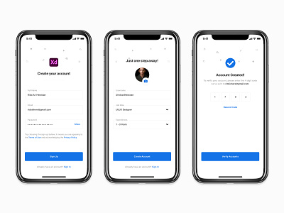 Sign Up Form Design adobe adobe xd clean create account flat form form design form fields forms minimal playoff playoffs sign in sign in form sign in page sign up sign up form sign up page sign up ui signup