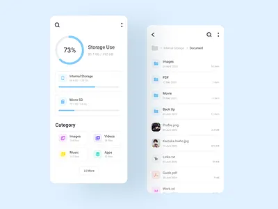 File Explorer App app app design app ui dailyui design file file explorer mobile mobile app mobile app design mobile design mobile ui ui ui ux ui design uidesign uiux ux ux ui ux design
