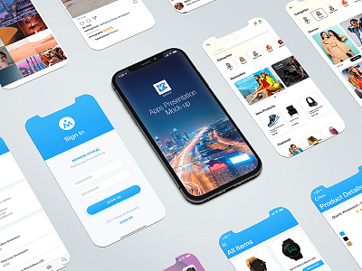 Apps Presentation Mock-up apps black design desktop device float horizontal ios iphone 11 iphone 11 pro mobile mockup phone portrait render smart phone touch screen vertical white