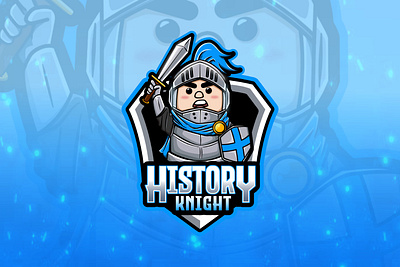 Knight Esport Logo blue cartoon logo commision work cutelogo esport esport logo esportlogo knight knight logo knights logo mascotlogo vector