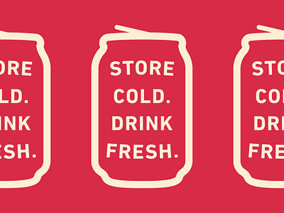 Cold & Fresh badge beer can design lettering logotype stamp typography