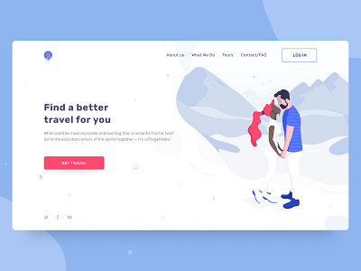 Romantic travel concept application beautiful concept design home ios journey tour travel trip ui uidesign uiux ux uxdesign web web design webdesign website white