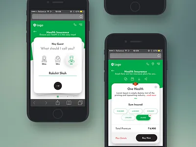 Interactive insurance calculator [Concept] calculator gamified insurance interactive mobile design responsive vector vector illustration