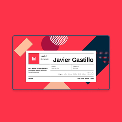 Personal Portfolio geometric personal portfolio ui vector web